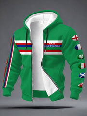 Men's Nations of Rugby Lover Printed Coat