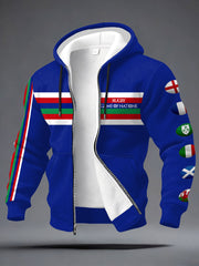 Men's Nations of Rugby Lover Printed Coat