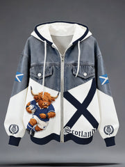 Women's Scotland Rugby Lover Printed Coat