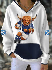 Women's Scotland Rugby Lover Printed Hoodie