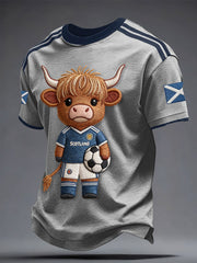 Men's Scotland Football Lover Printed T-shirt