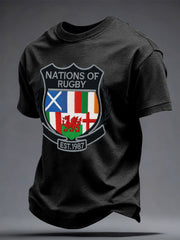 Men's Nations of Rugby Lovers Printed T-shirt