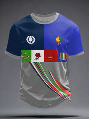 Men's Nations of Rugby Lovers Printed T-shirt