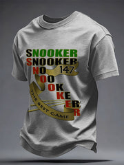 Men's Snooker Lover Printed T-shirt