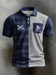 Men's Scotland Rugby Lover Printed Casual Tops