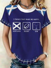 Women's Scotland Rugby Lover Printed T-Shirt
