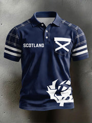Men's Scotland Rugby Lover Printed Casual Tops