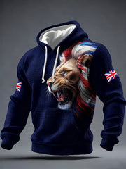 Men's British Style Printed Hoodie