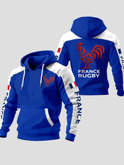 Men's France Rugby Oversized Drop-Shoulder Hoodie With Pockets