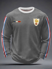 Men's France Rugby Waffle Long Sleeve T-Shirt