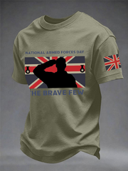 Men's Armed Forces Day imitation cotton short-sleeved T-shirt