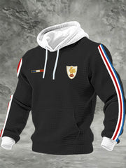 Men's France Rugby Checkered Cotton Hoodie