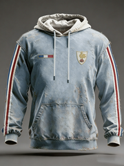 Men's France Rugby Oversized Drop-Shoulder Hoodie With Pockets