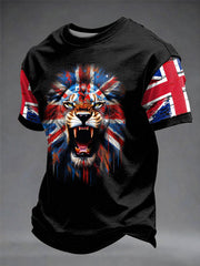Men's Vintage British Lion Printed T-shirt