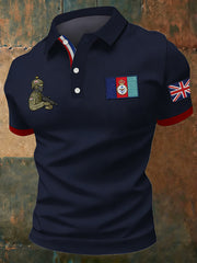 Men's BRITISH ARMED FORCES Print Casual Short Sleeve Top
