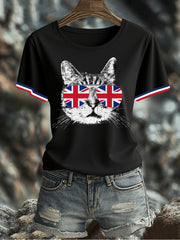 Women's UK Flag Printed T-shirt