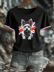 Women's UK Flag Printed T-shirt