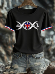 Women's UK Flag Printed T-shirt