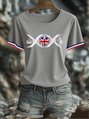Women's UK Flag Printed T-shirt