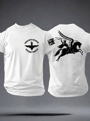 Men's Parachute Regiment British Army Pegasus imitation cotton short-sleeved T-shirt