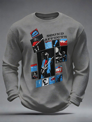 Men's UK Mods Music Lover Waffle Long Sleeve T-Shirt
