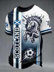 Men's UK Football Lover Scotland Printed short sleeves t-shirt