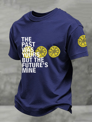 Men's Lemon Roses Music Lover Printed imitation cotton short-sleeved T-shirt