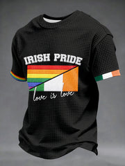 Men's Irish Pride Print Waffle Short Sleeves T-shirt