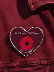 Maroon Hearts Football Lover Printed Pins