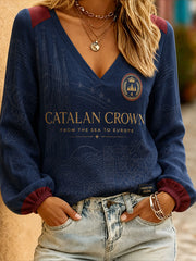 Women's Barcelona Europe Queen Printed Linen Tops