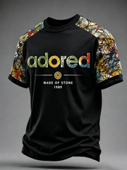 Men's Lemon Roses Music Lover Printed short sleeve t-shirt
