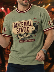 Men's Retro Northern Soul Print Casual Tee