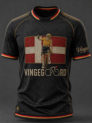 Men's Bicycle Race Competitor Short Sleeves T-shirt