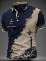 Men's Cornish Celtic-style Print Casual Top