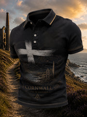 Men's Cornish Celtic-style Print Casual Top