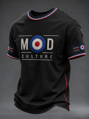 Men's UK Music Lover Mods Culture Printed short sleeves t-shirt