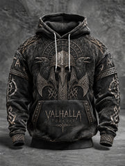 Men's Viking Oversized Drop-Shoulder Hoodie with Pockets