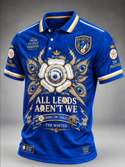 Men's UK football Lover Yorkshire rose graphic Printed polo shirt