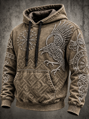Men's Vintage Viking Totem Hoodie