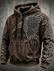 Men's Vintage Viking Totem Hoodie
