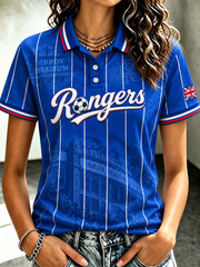 Women's Rangers Football Lover Printed polo T-shirt
