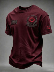 Men's Lest We Forget Printed Short Sleeves T-shirt