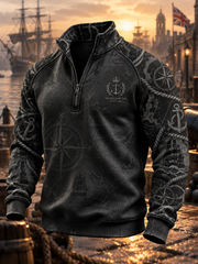 Men's Trafalgar Day Printed Zip-Up Hoodie