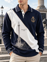 Men's Trafalgar Day Printed long sleeve polo