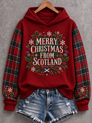 Women's Scottish Christmas Printed Regular Sweatshirt