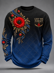 Men's Remembrance Day Waffle Long Sleeve T-Shirt