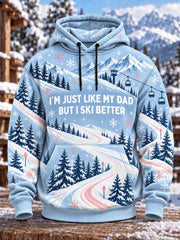 Men's Ski Dad Printed Hoodie