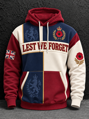 Men's Remembrance Day Oversized Drop-Shoulder Hoodie With Pockets