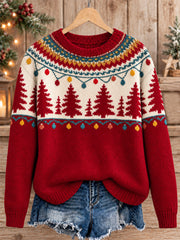 Women's Vintage Nordic & Retro Festive Holiday Pullover Christmas Sweater