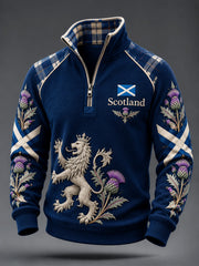 Men's St. Andrew's Day Print Zip-Up Hoodie